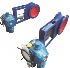 圓形電動調(diào)節(jié)插板閥DN300，國產(chǎn)電動插板